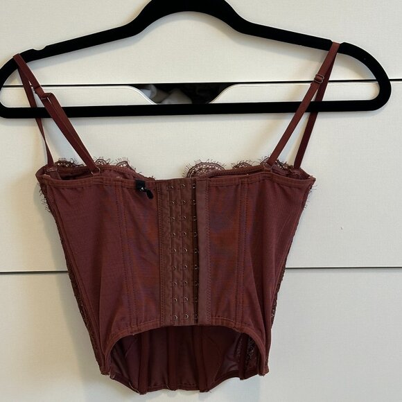 Urban Outfitters Out From Under Modern Love Corset (Burgundy) - Picture 4 of 6